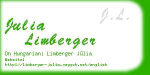 julia limberger business card